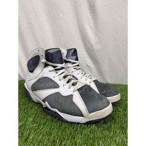 13 Air Jordan 7 Retro 'Flint' 2021 Men's White Gray Purple Basketball CU9307-100